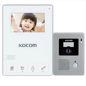 조이키넷:코콤 인터폰 비디오폰 KCV-434 / KC-C60 화이트 아날로그
